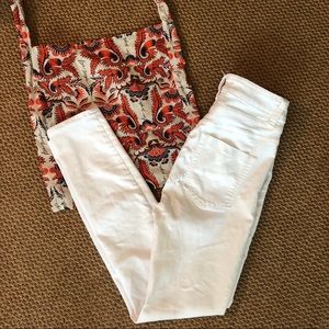 Stunning Free People High Waisted White Jeans